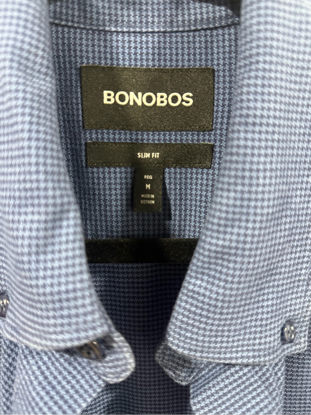 Bonobos Men's Blue Micro-Pattern Button-Down Shirt - Picture 3 of 4